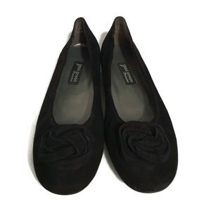 Paul Green Black Suede Flats - Size 8.5